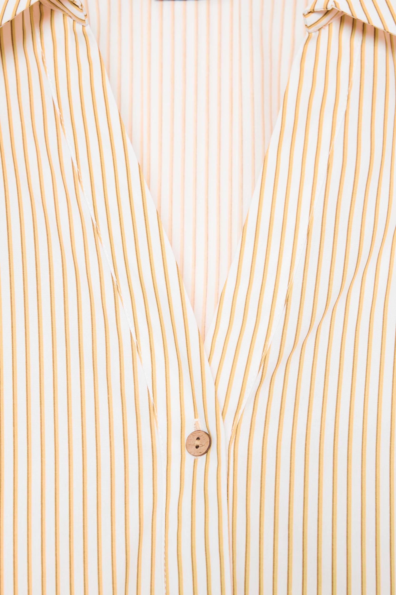 STRIPED POPLIN SHIRT WITH WIDE SLEEVES Product Image