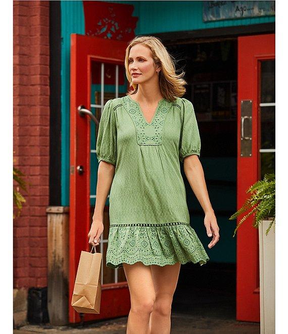 Nurture Petite Size Elbow Sleeve V-Neck Short Dress Product Image