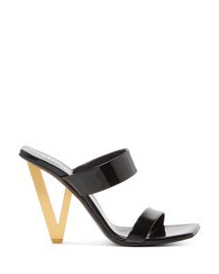 Women's Leather High Heel Sandals Product Image