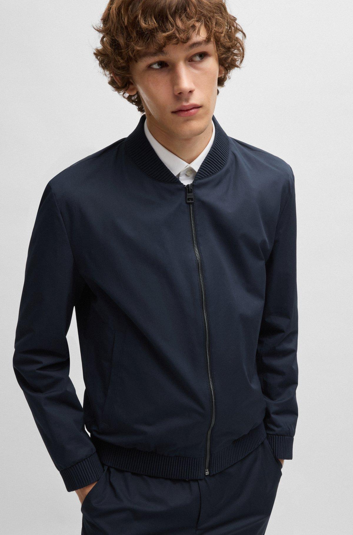 Slim-fit jacket in stretch cotton Product Image