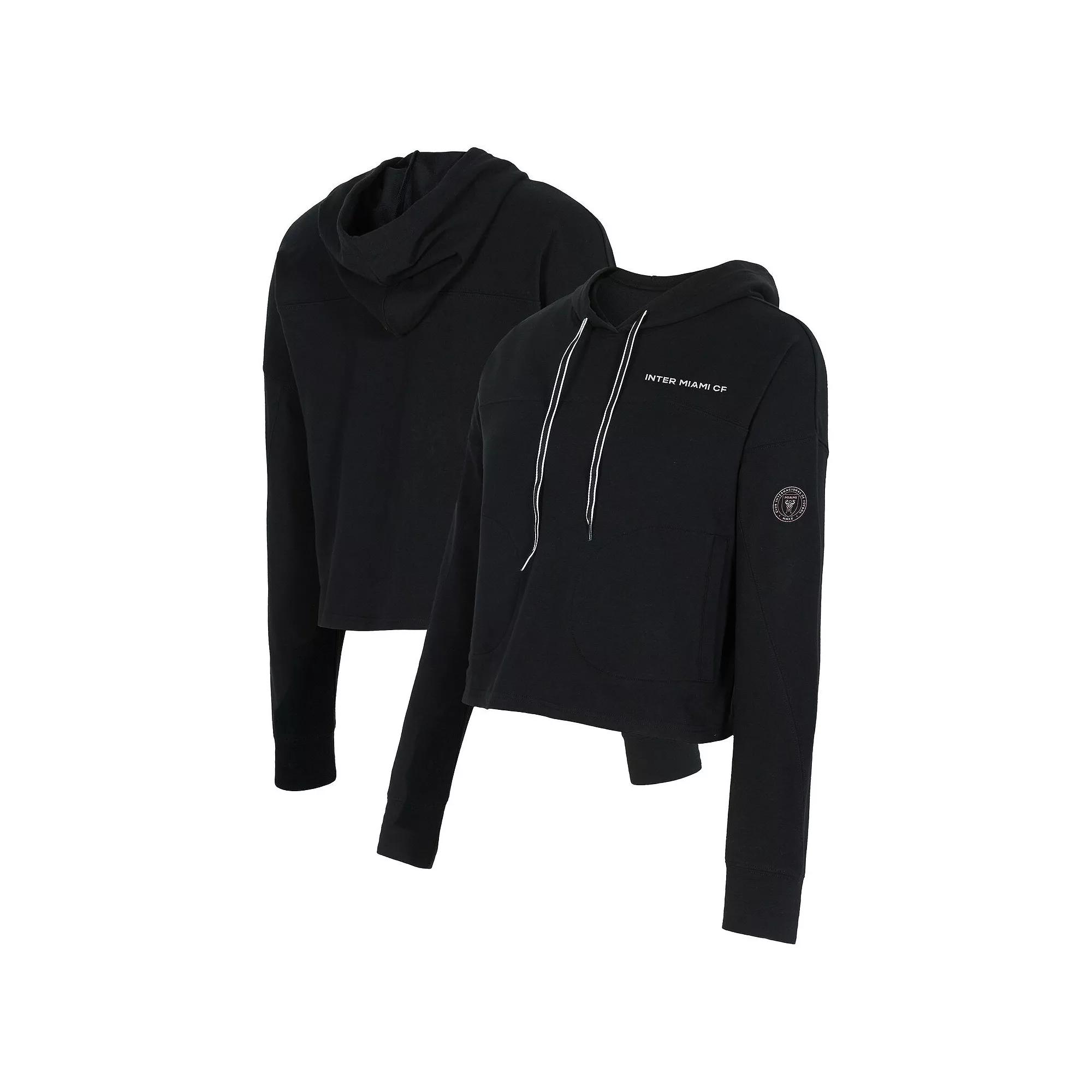 Women's Concepts Sport Black Inter Miami CF Elevation Tri-Blend Long Sleeve Pullover Hoodie,  Product Image