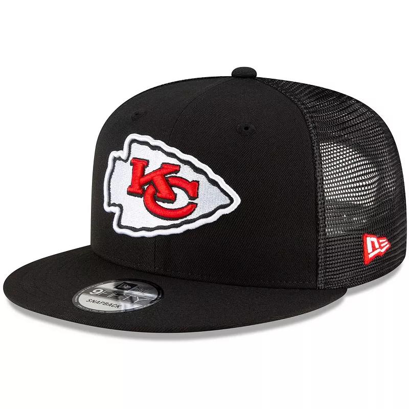 Men's New Era Black Kansas City Chiefs Shade Trucker 9FIFTY Snapback Hat Product Image