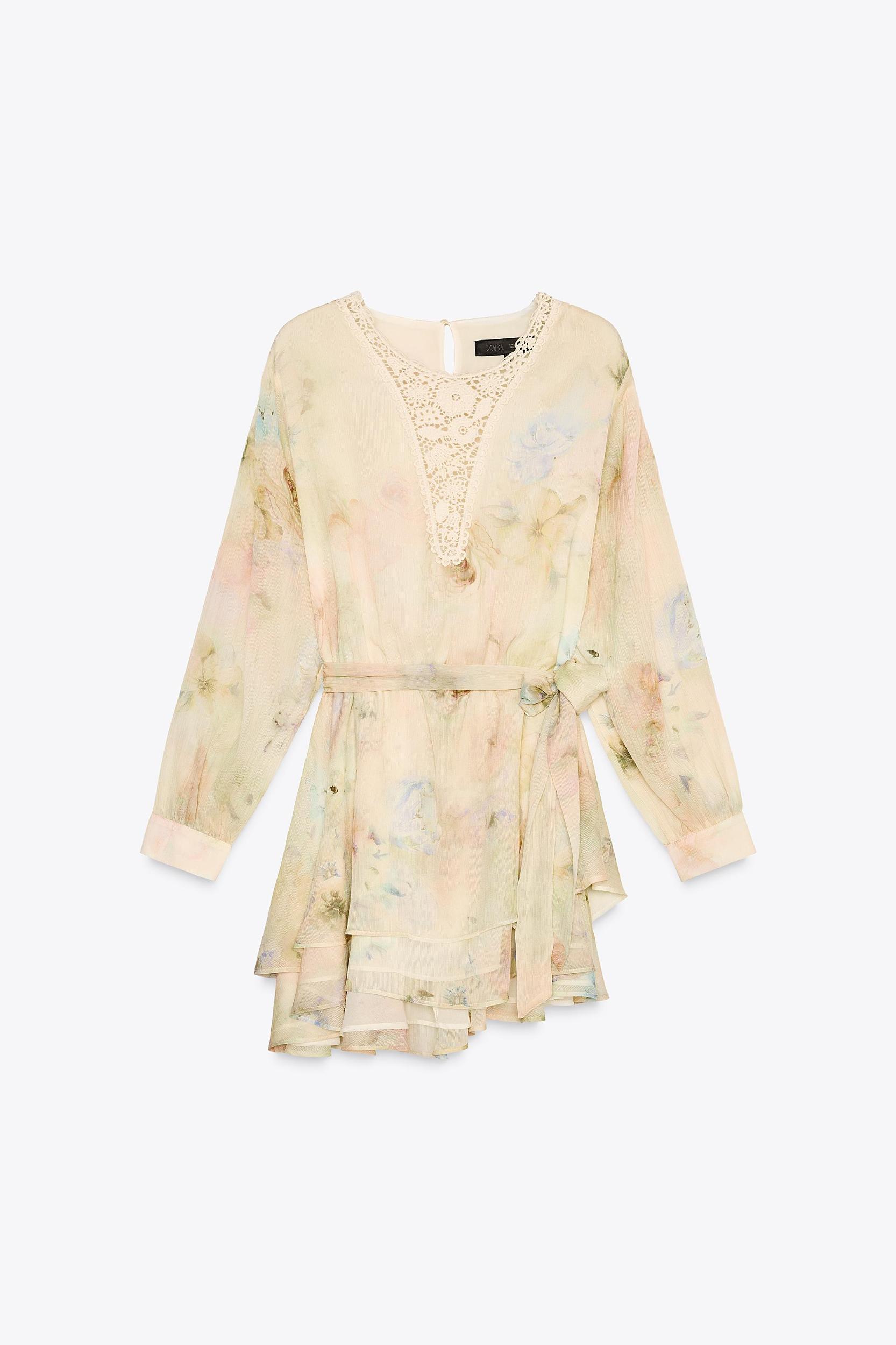 PRINTED CROCHET DRESS Product Image