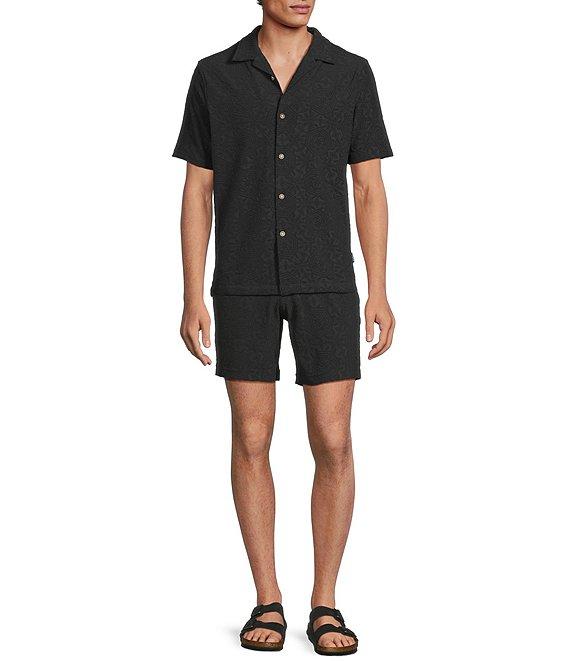 Rowm Big & Tall Short Sleeve Geo Terry Camp Shirt Product Image