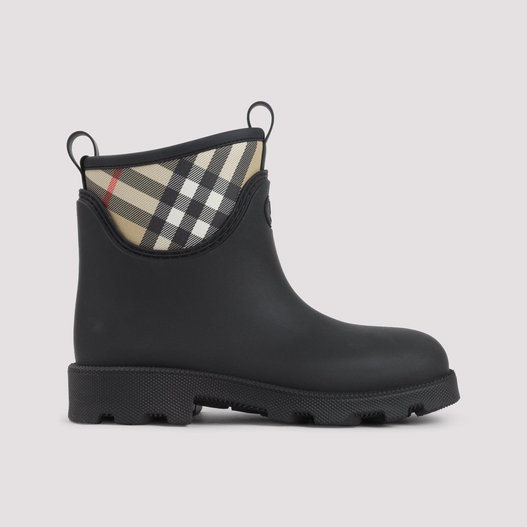 BURBERRY Women Marsh Stamp Rubber Ankle Boots In Gray Product Image