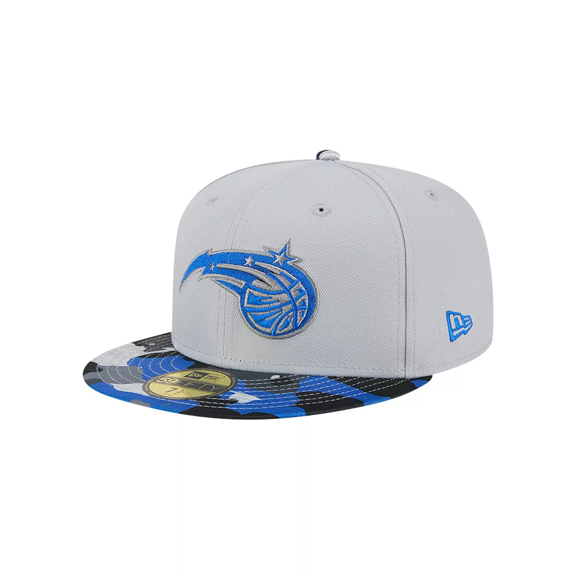 Men's New Era Gray Orlando Magic Active Color Camo Visor 59FIFTY Fitted Hat,  Product Image