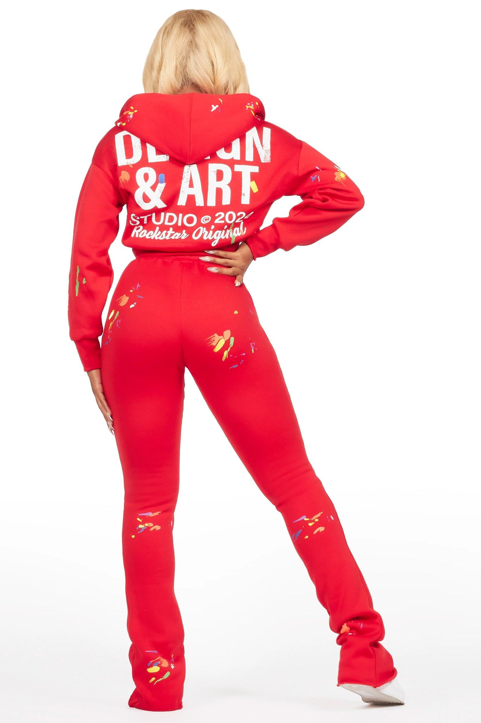 Kristiane Red Crop Super Stacked Trackset Female Product Image