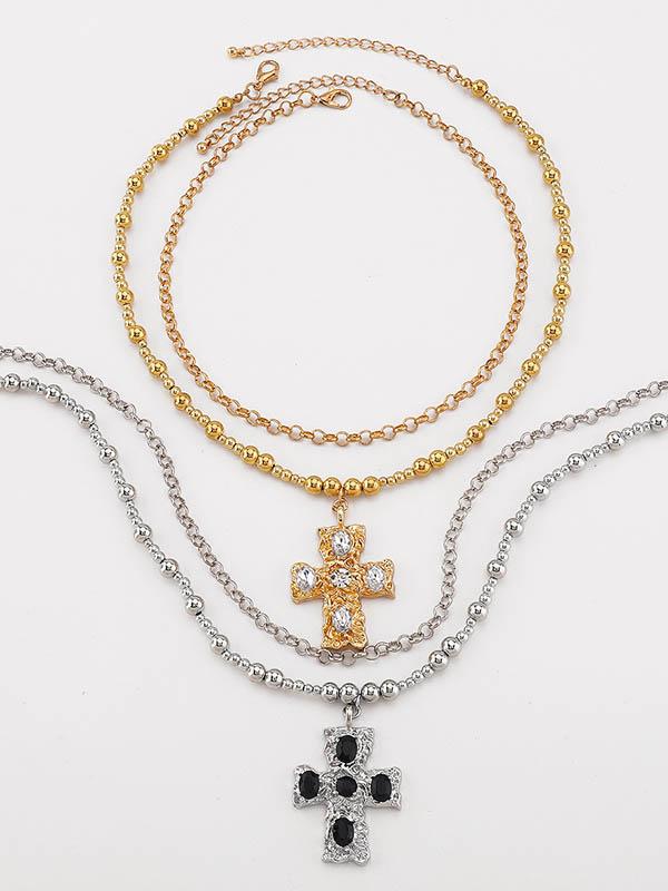 Geometric Layered Necklaces Accessories Product Image