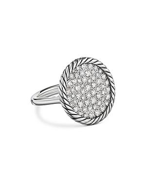 David Yurman Sterling Silver Dy Elements Pave Diamond Ring Product Image