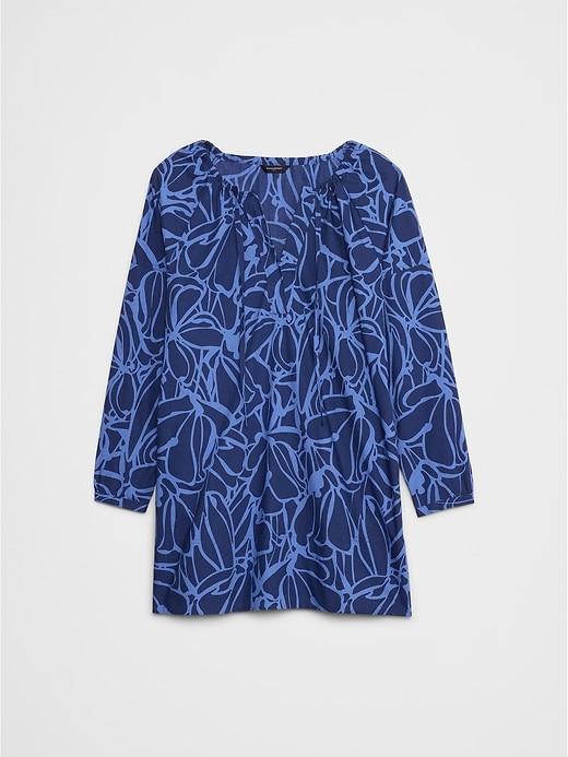 Tie-Neck Poplin Mini Dress Product Image