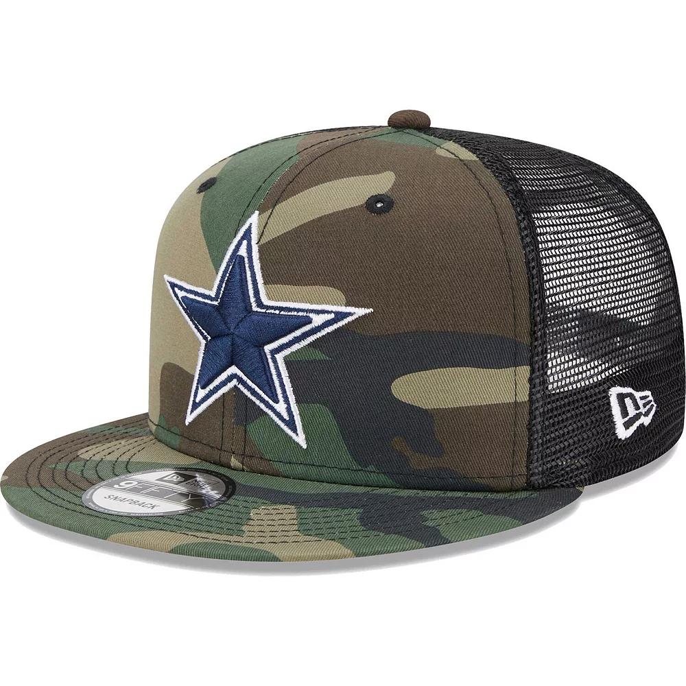 Men's New Era Camo Dallas Cowboys  Main Trucker 9FIFTY Snapback Hat, Green Product Image