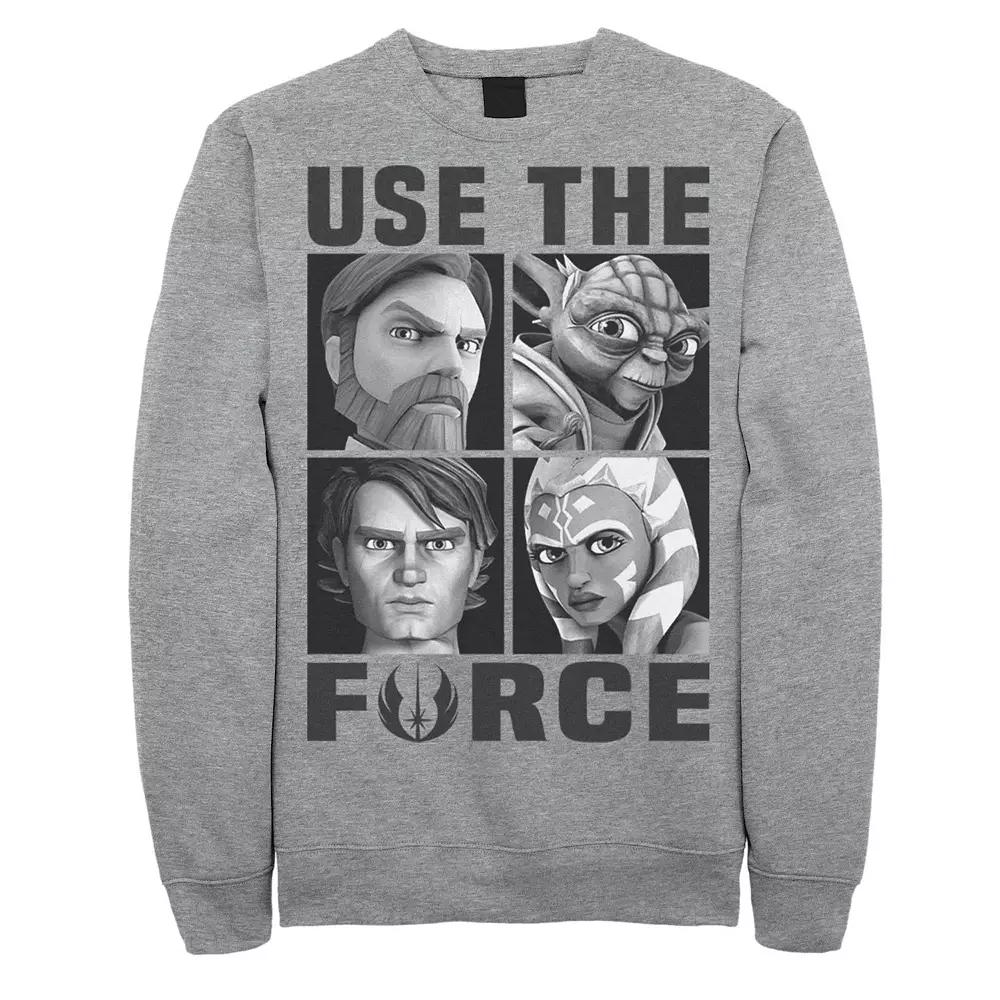 Men's Star Wars: Clone Wars Use The Force Character Box Up Sweatshirt,  Product Image