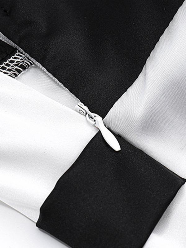 Tie Back Patchwork Satin Tank Top Product Image