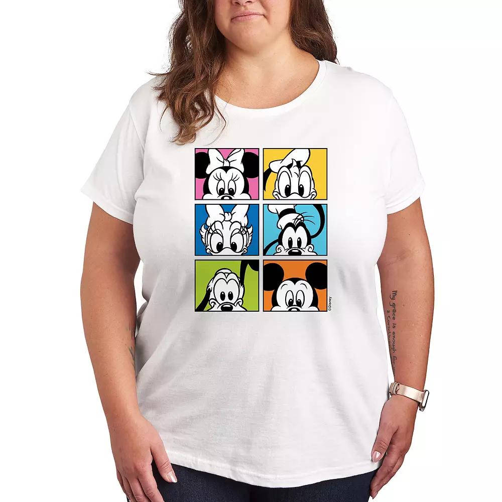 Disney's Mickey Mouse & Friends Plus Grid Graphic Tee, Women's,  Product Image