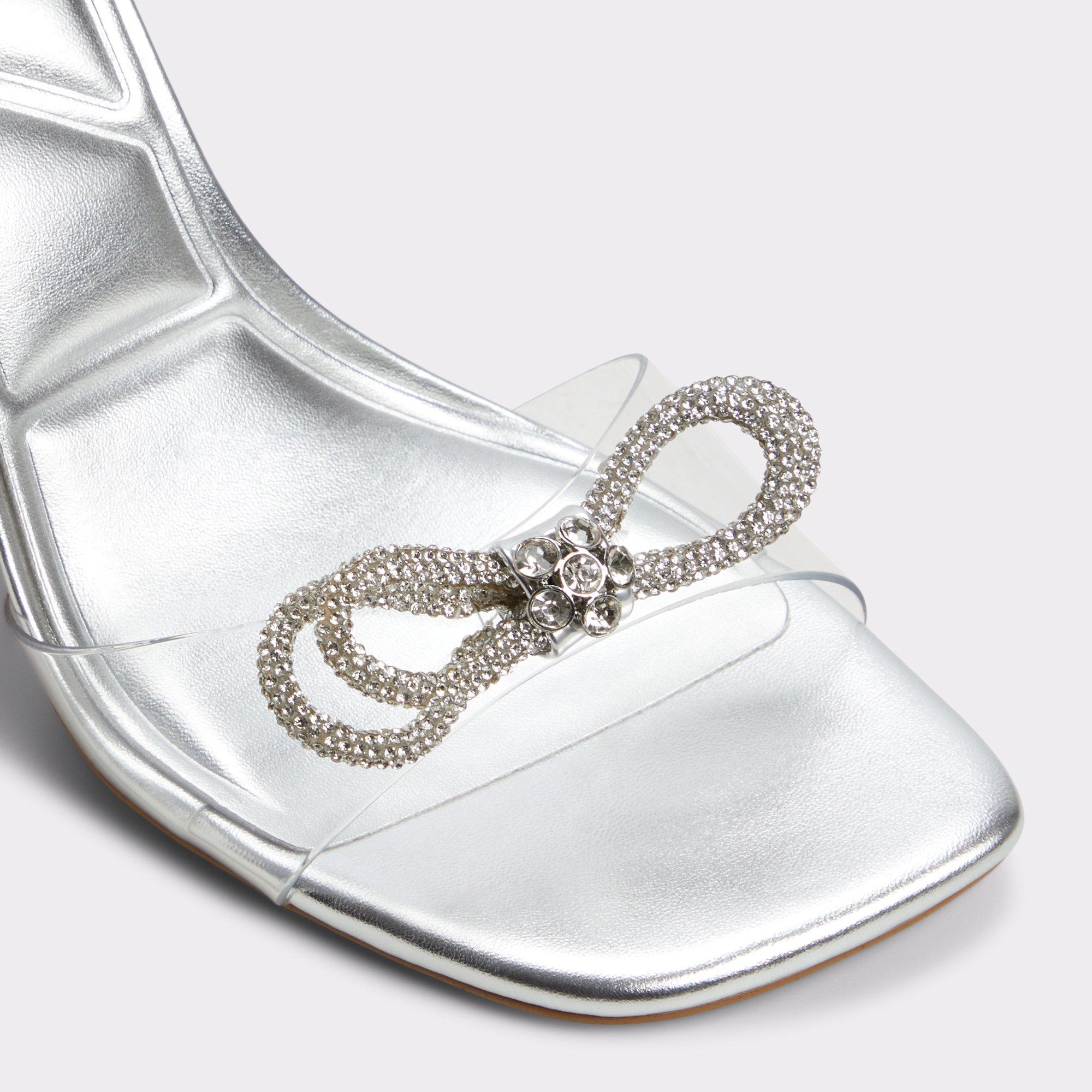 ALDO Ozley - Women's Strappy Heel - Silver, Size 6.5 Product Image