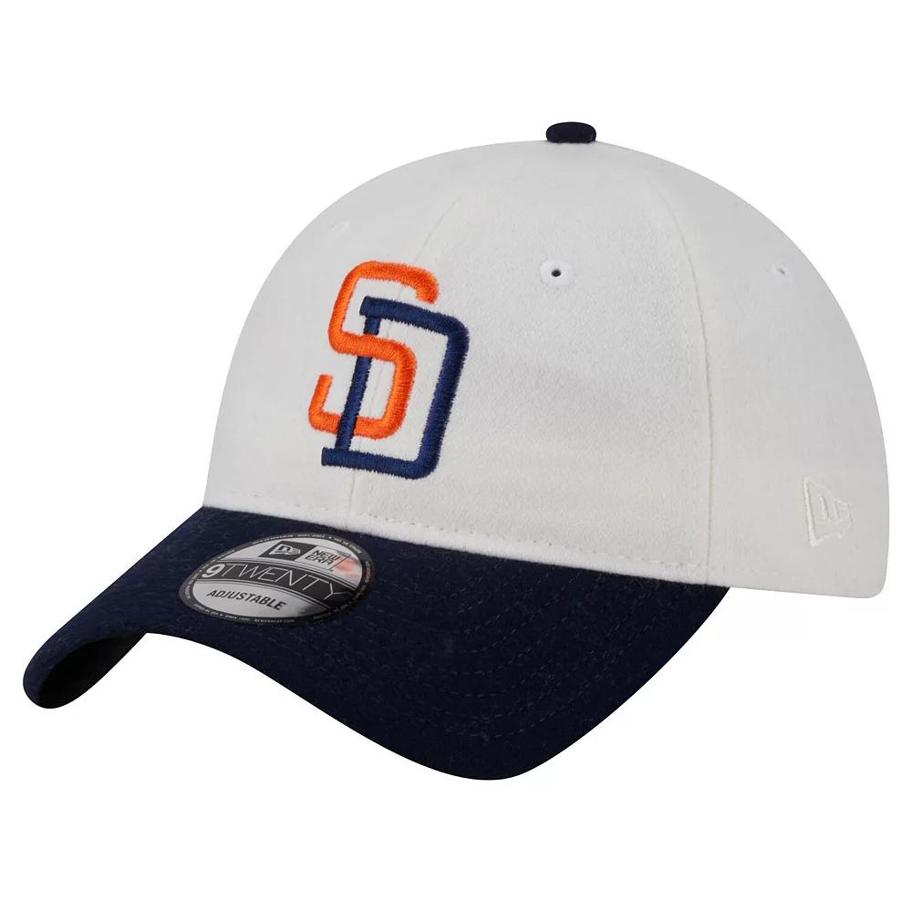 Men's New Era Cream San Diego Padres Leather Strap 9TWENTY Adjustable Hat, Beige Product Image
