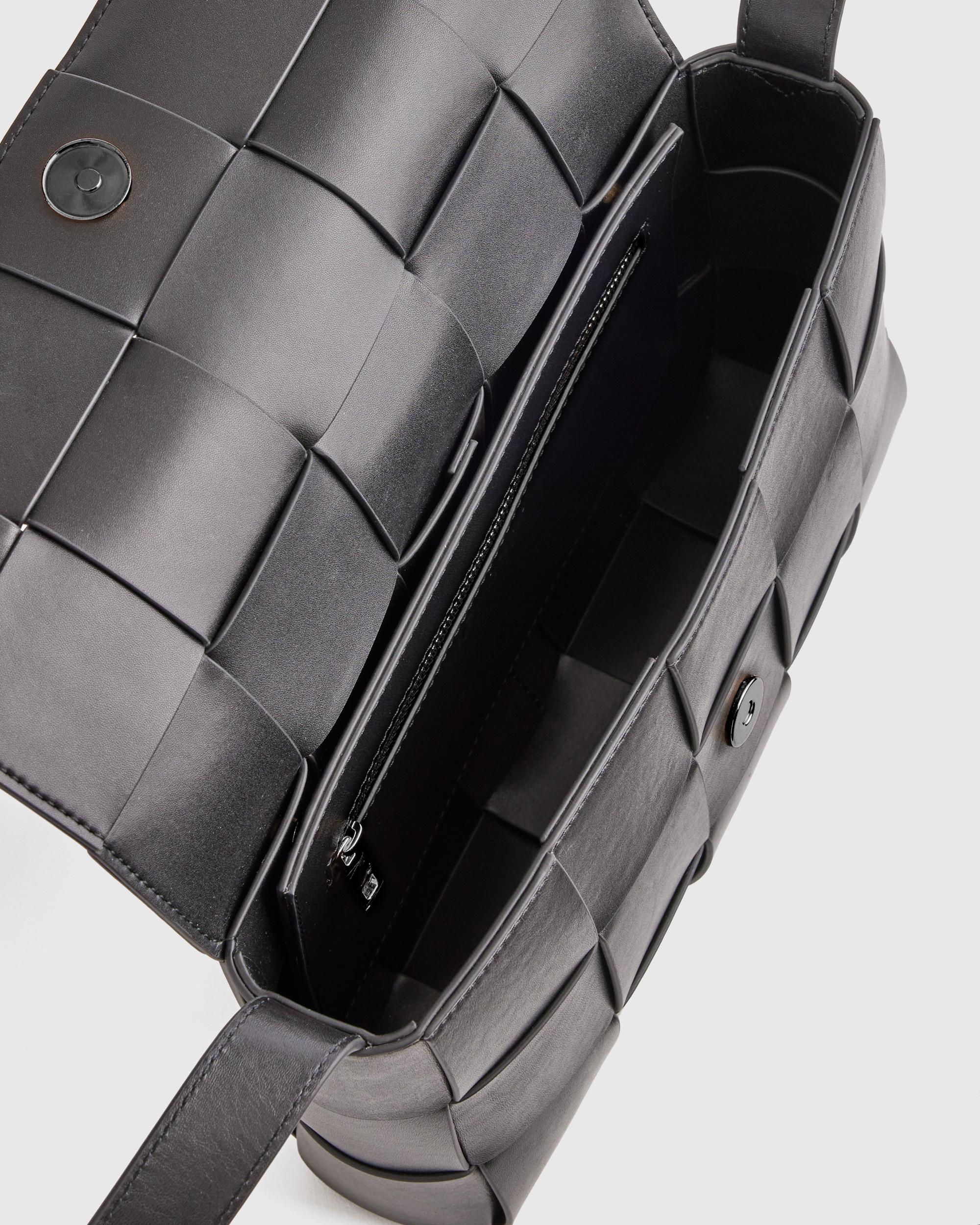 Quince | Women's Italian Leather Handwoven Flap Crossbody Product Image