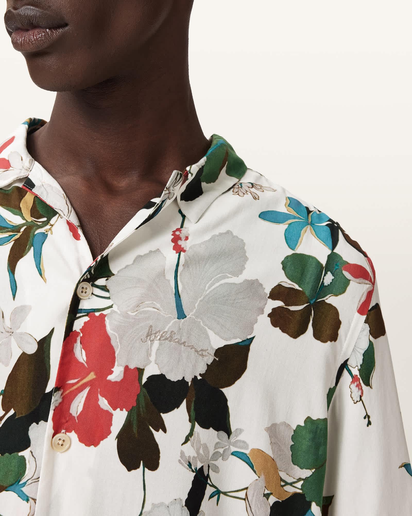Koh Chang Oversized Shirt Off White | ALLSAINTS US Product Image
