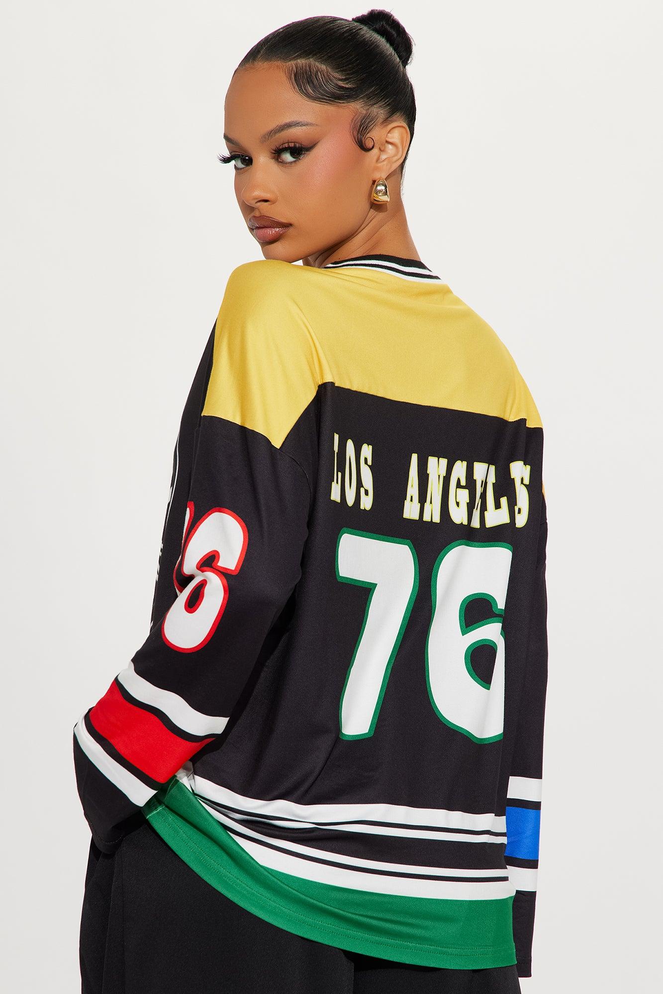 LA Hockey Jersey Tee - Black/combo Female Product Image