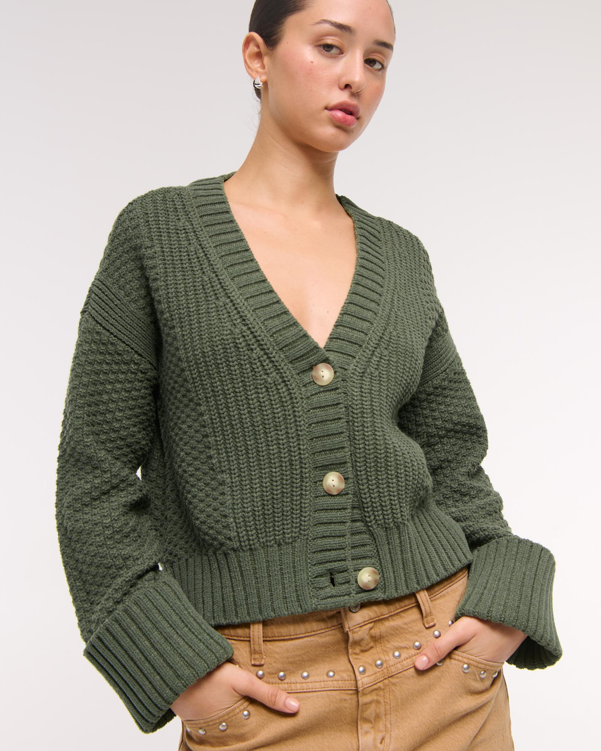 The A&F Cameron Seed Stitch Cardigan Product Image