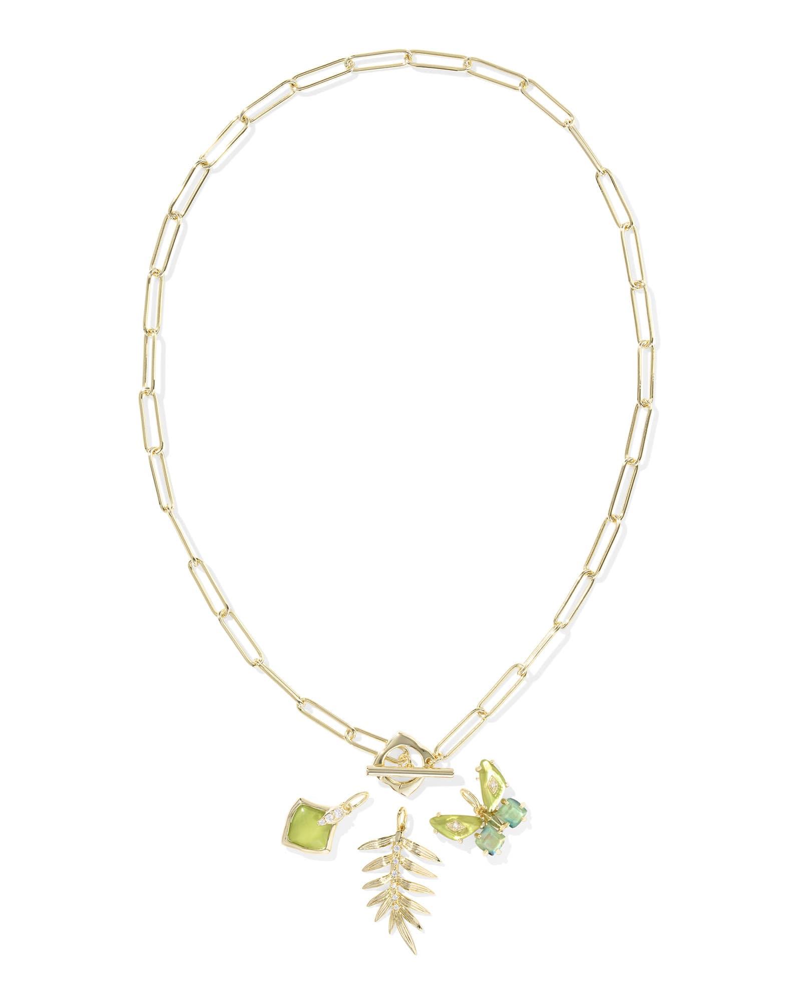 Bianca Butterfly Gold Charm Necklace Product Image