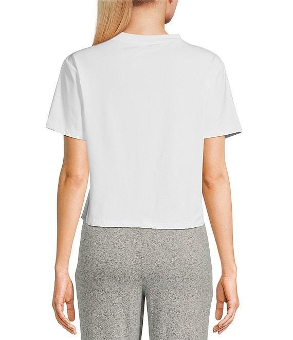 Fornia Crew Neck Short Sleeve Cropped T-Shirt Product Image