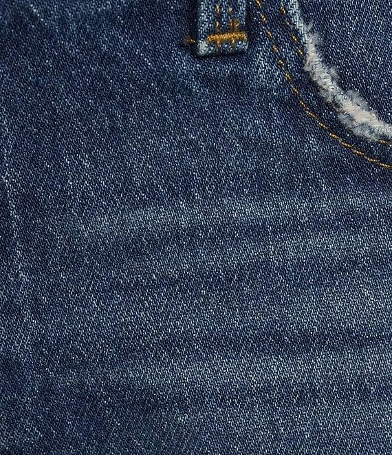 Wrangler® Mid Rise Vintage Inspired Frayed Hem Denim Shorts Product Image