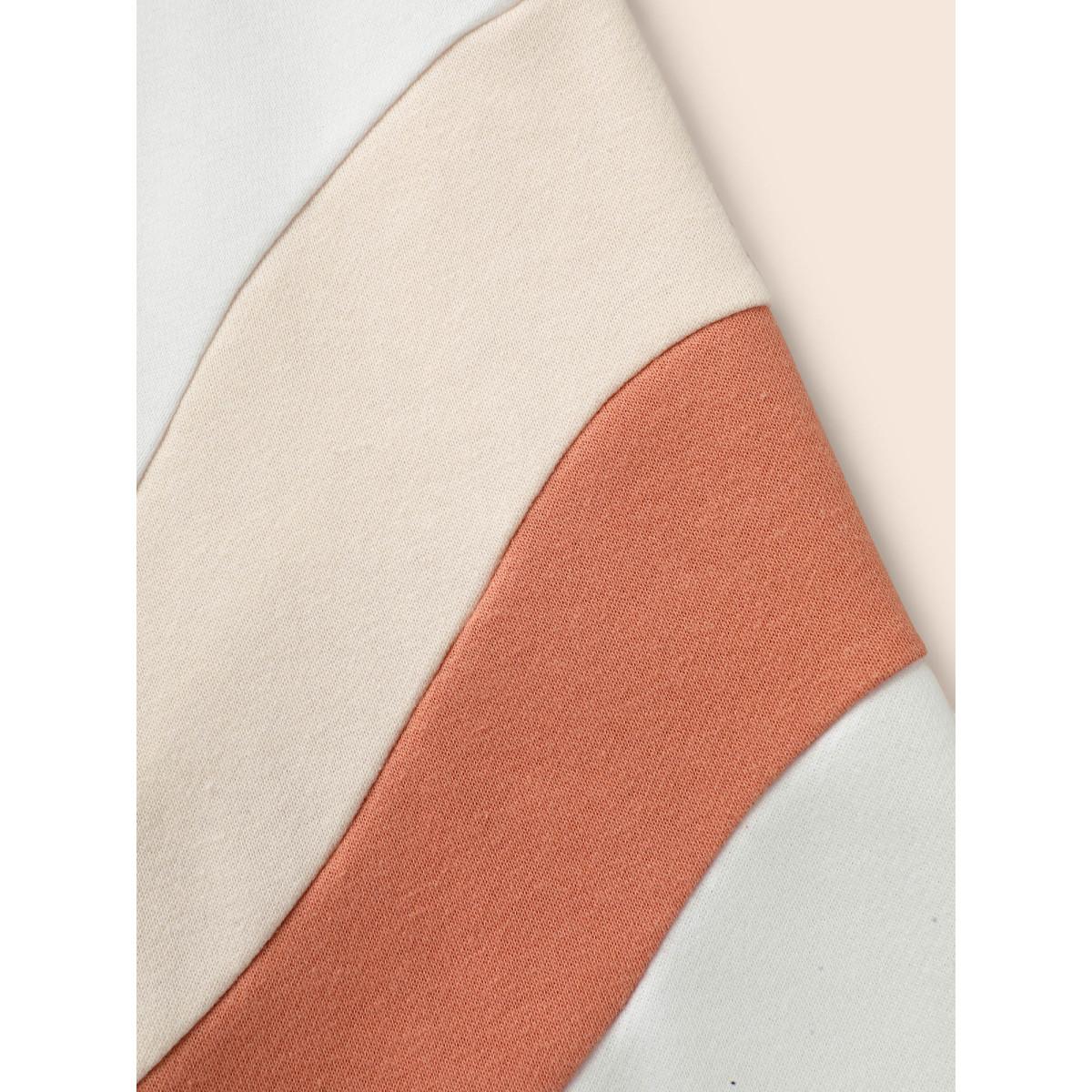 Plus Size Round Neck Positive Slogan Contrast Sweatshirt Women Originalwhite Casual Contrast Round Neck Everyday Sweatshirts BloomChic 18-20/2X Product Image