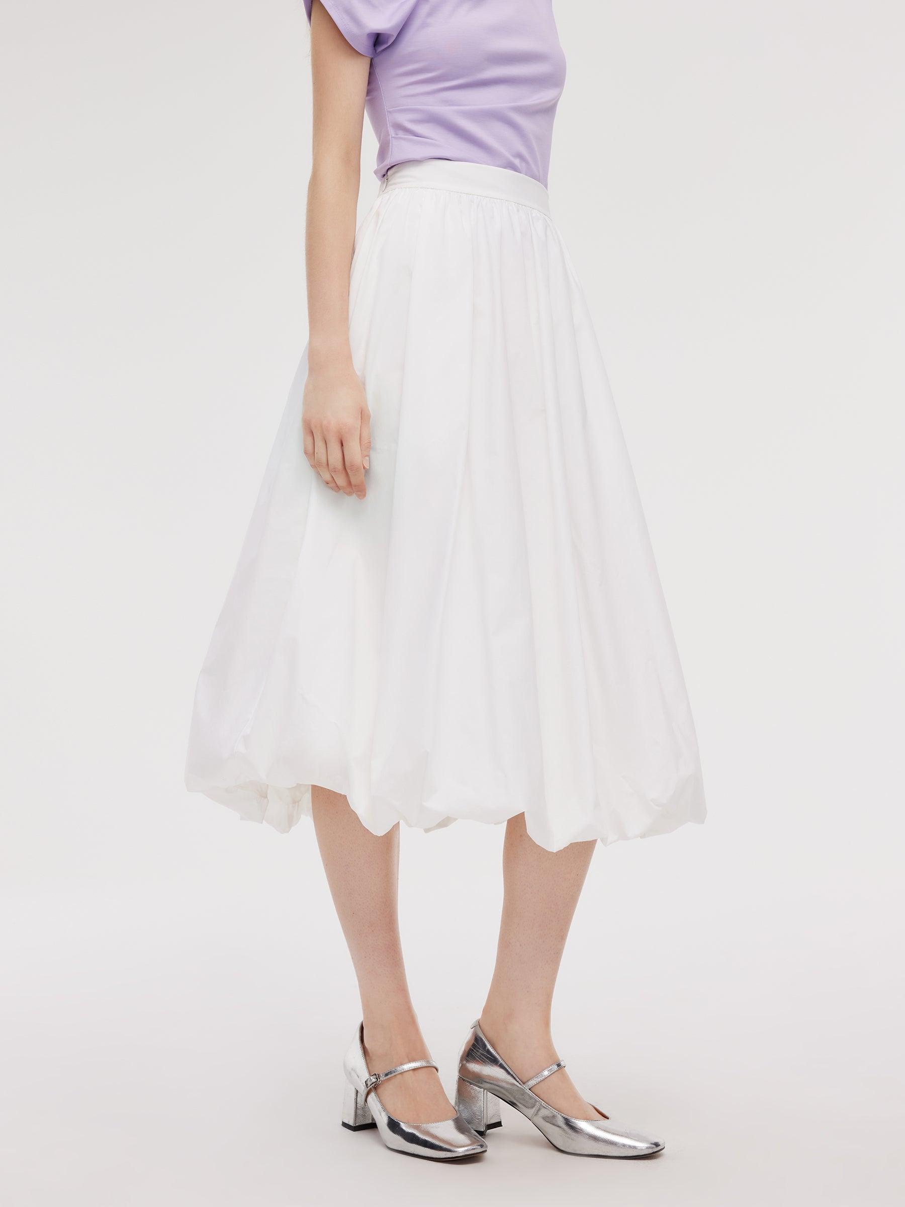 100% Cotton Bubble Hem Women Skirt Product Image