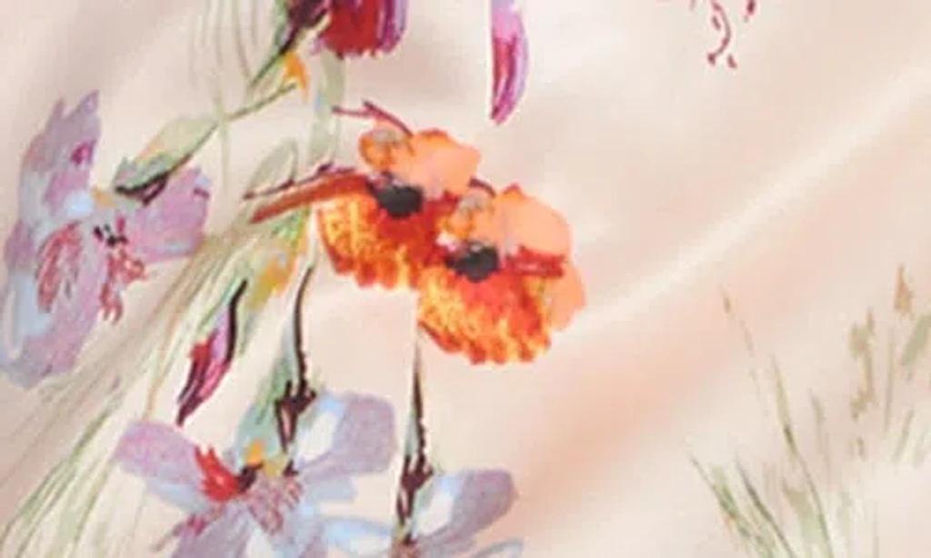 CINQ À SEPT Iris Bouquet Willow Tie Neck Midi Dress In Multi Product Image