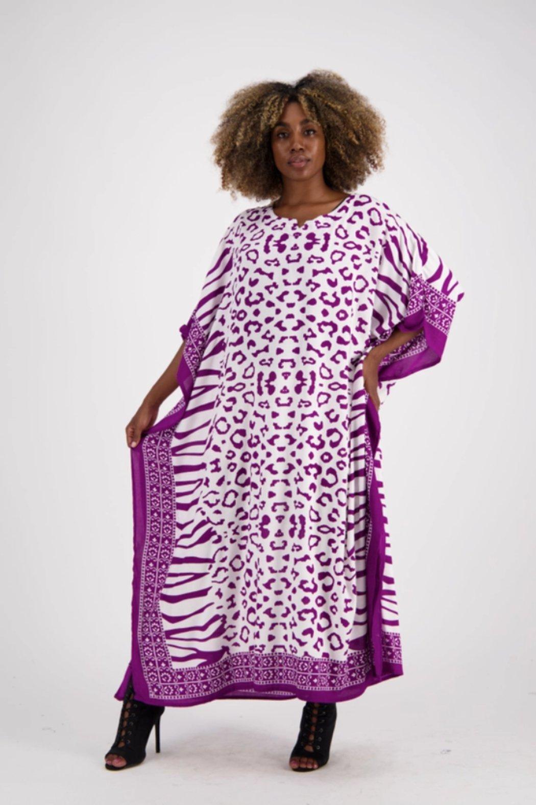Zebra Print Kaftan On The Wild Side Product Image