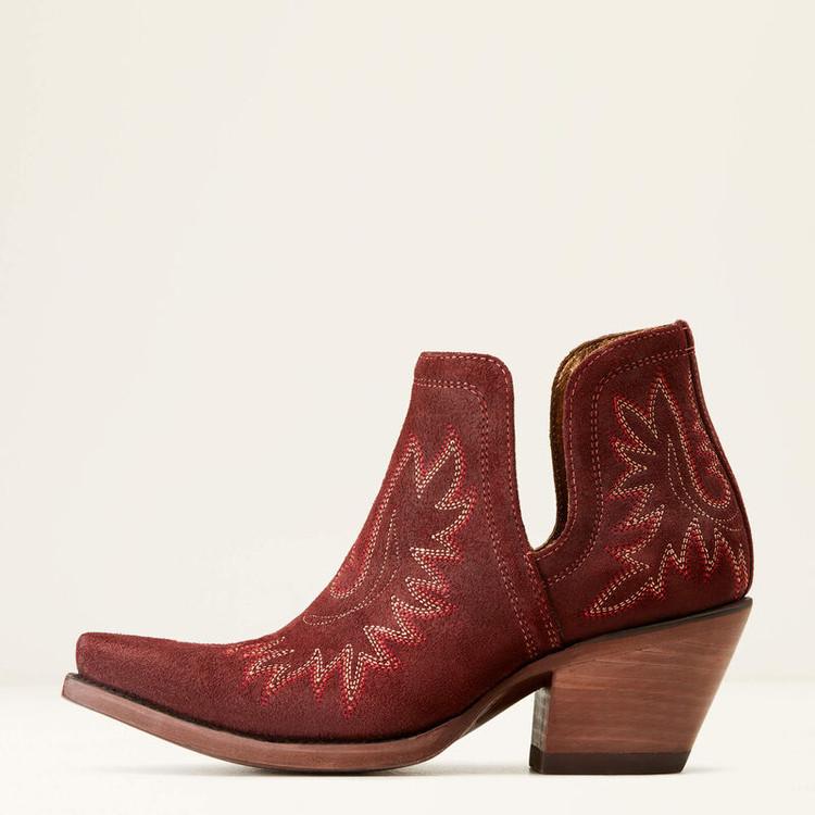 SALE Ariat® Ladies' Merlot Suede Dixon Western Booties Product Image