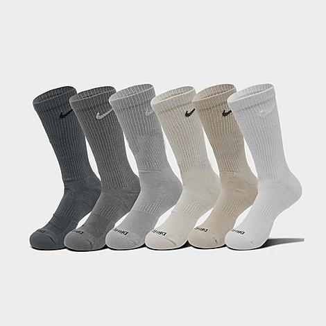 Nike Mens Everyday Plus Cushioned Training Crew Socks (6 Pairs) | SX6897-100 Product Image
