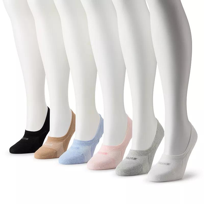 Women's GOLDTOE® 6-Pack Everyday Ballerina No-Show Socks, Size: 9-11, Beige Product Image