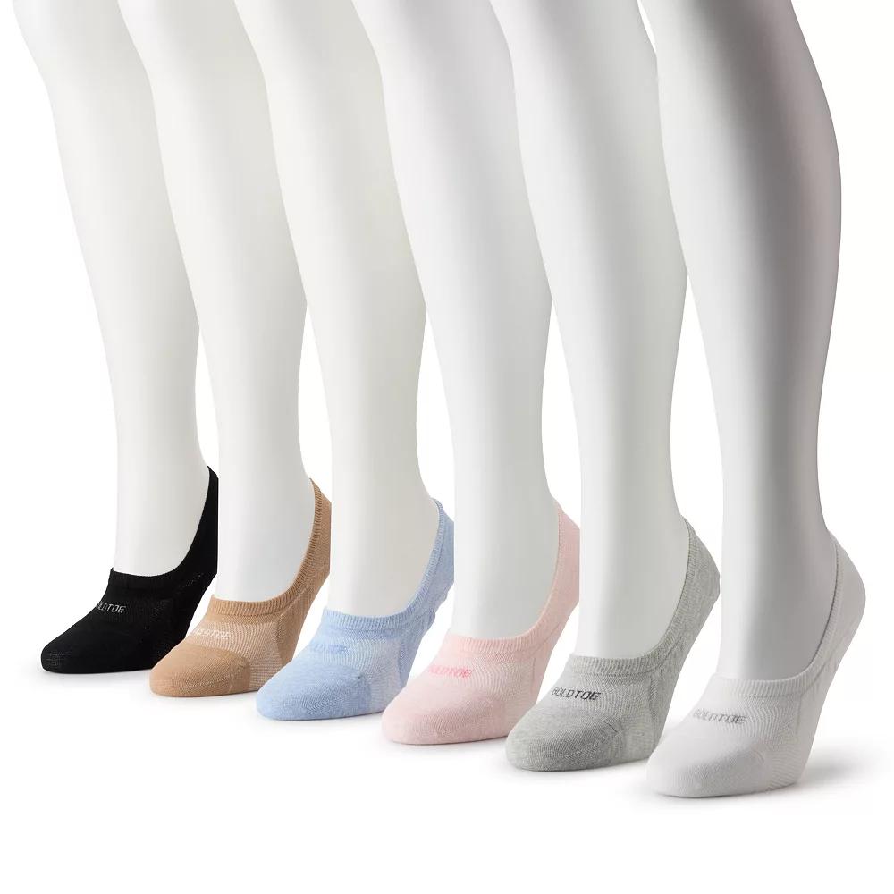 Women's GOLDTOE® 6-Pack Everyday Ballerina No-Show Socks, Size: 9-11, Beige Product Image