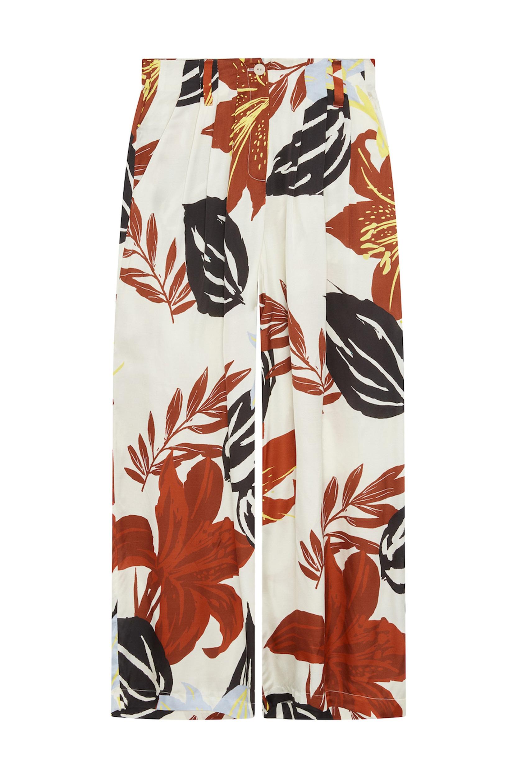 Printed Wide-Leg Trouser Product Image