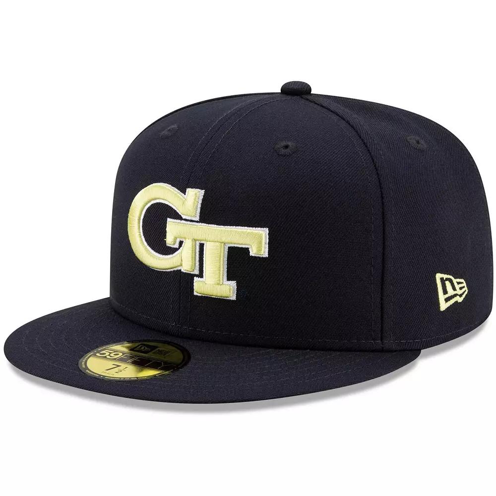 Men's New Era Navy Georgia Tech Yellow Jackets Primary Team Logo Basic 59FIFTY Fitted Hat,  Product Image