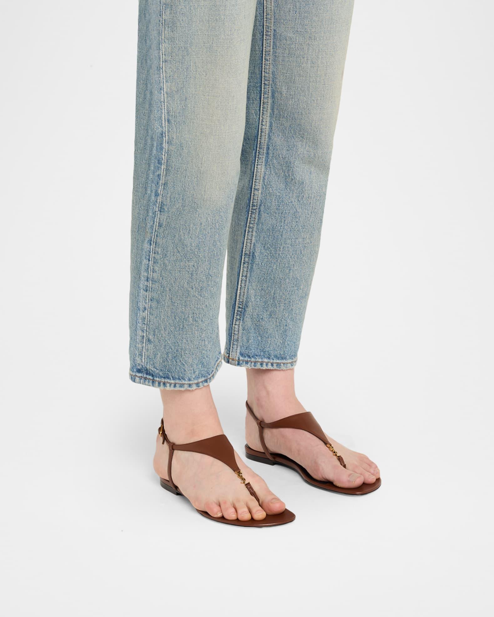 Cassandra YSL Smooth Leather Sandals Product Image