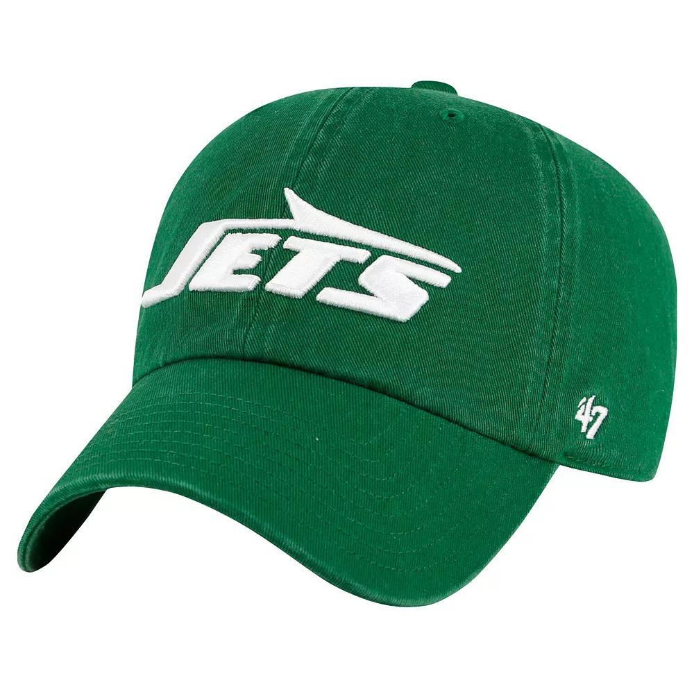 Men's '47 Green New York Jets Clean Up Team Script Adjustable Hat Product Image
