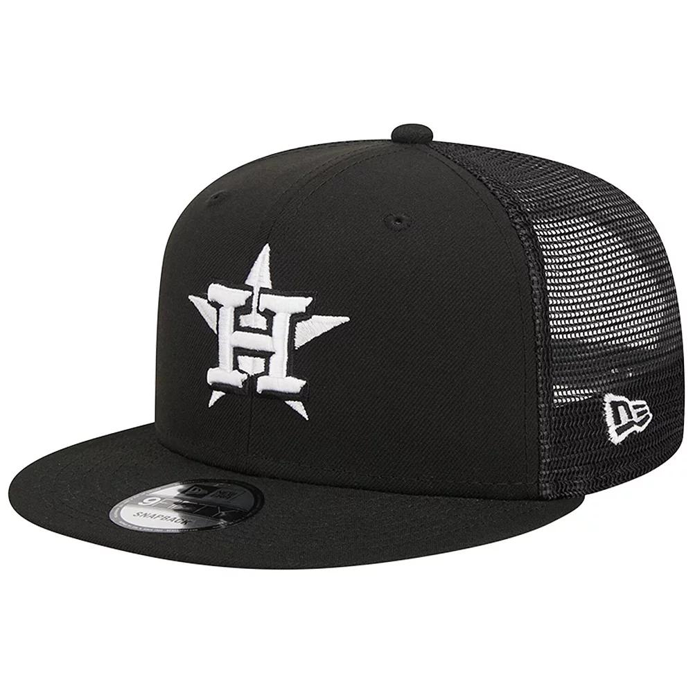 New Era Mens New Era Astros Evergreen Trucker Hat - Mens Black/White Product Image