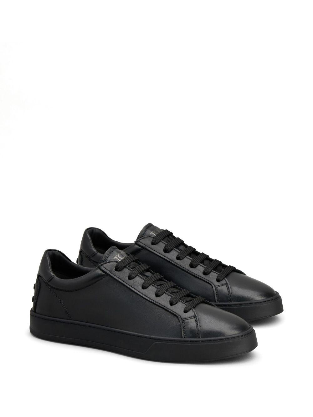low-top leather sneakers Product Image