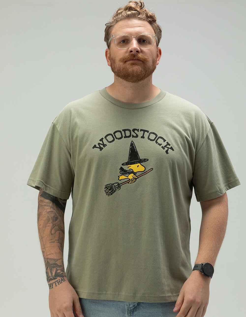RSQ x Peanuts Woodstock Mens Oversized Tee - OLIVE Product Image