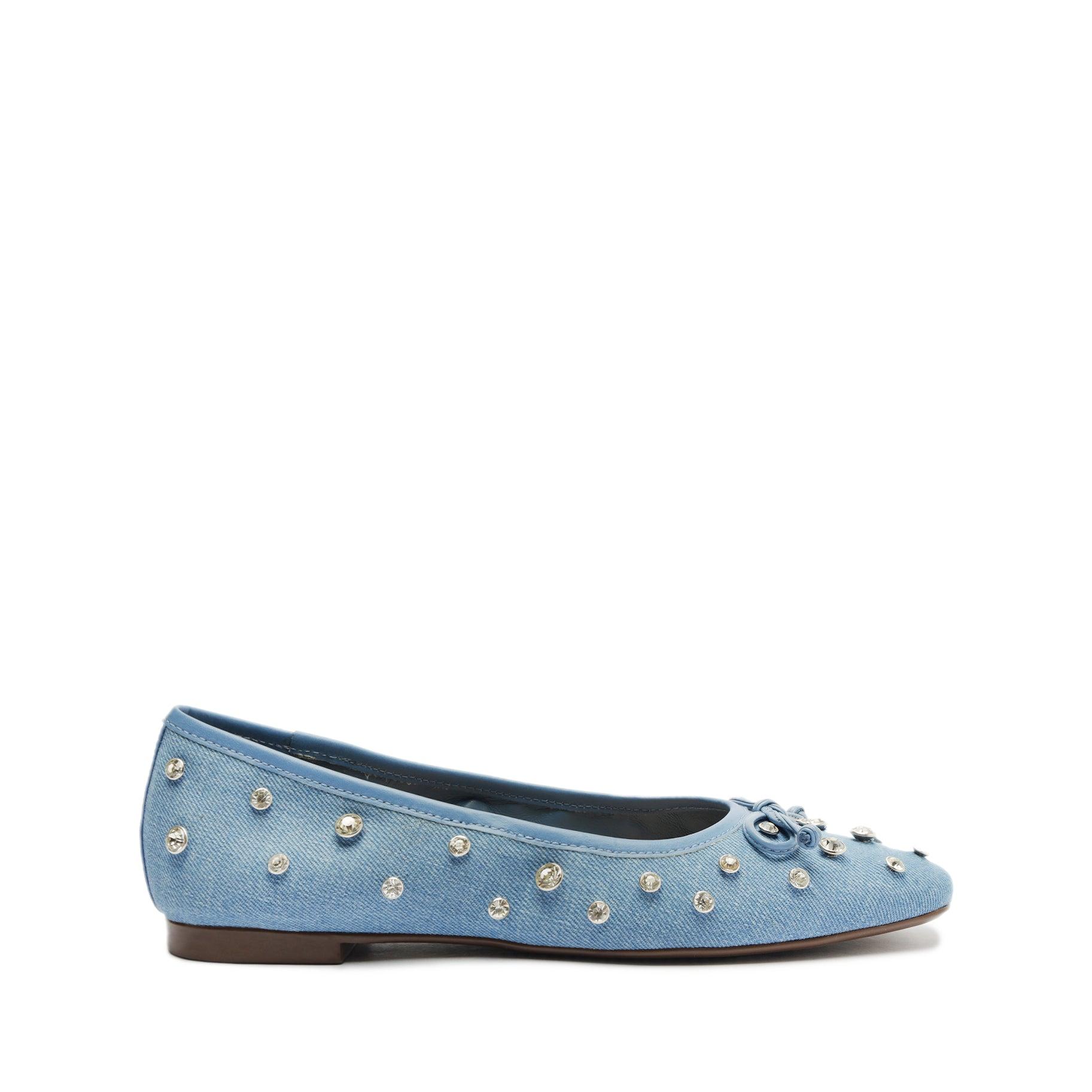 Arissa Shine Denim Flat Female Product Image