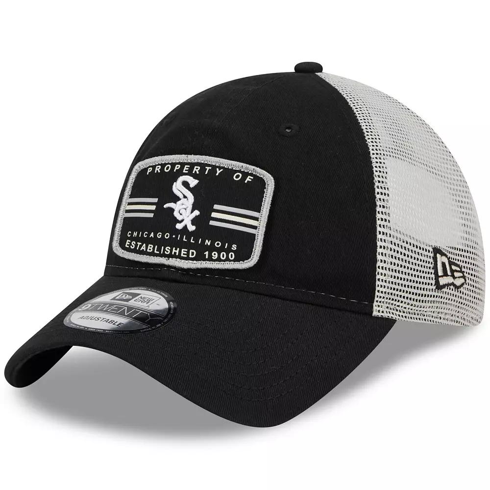 Men's New Era Black Chicago White Sox Property Trucker 9TWENTY Snapback Hat Product Image