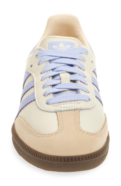 adidas Samba OG Sneaker in Cream White/Violet/Sand at Nordstrom, Size 11 Women's Product Image