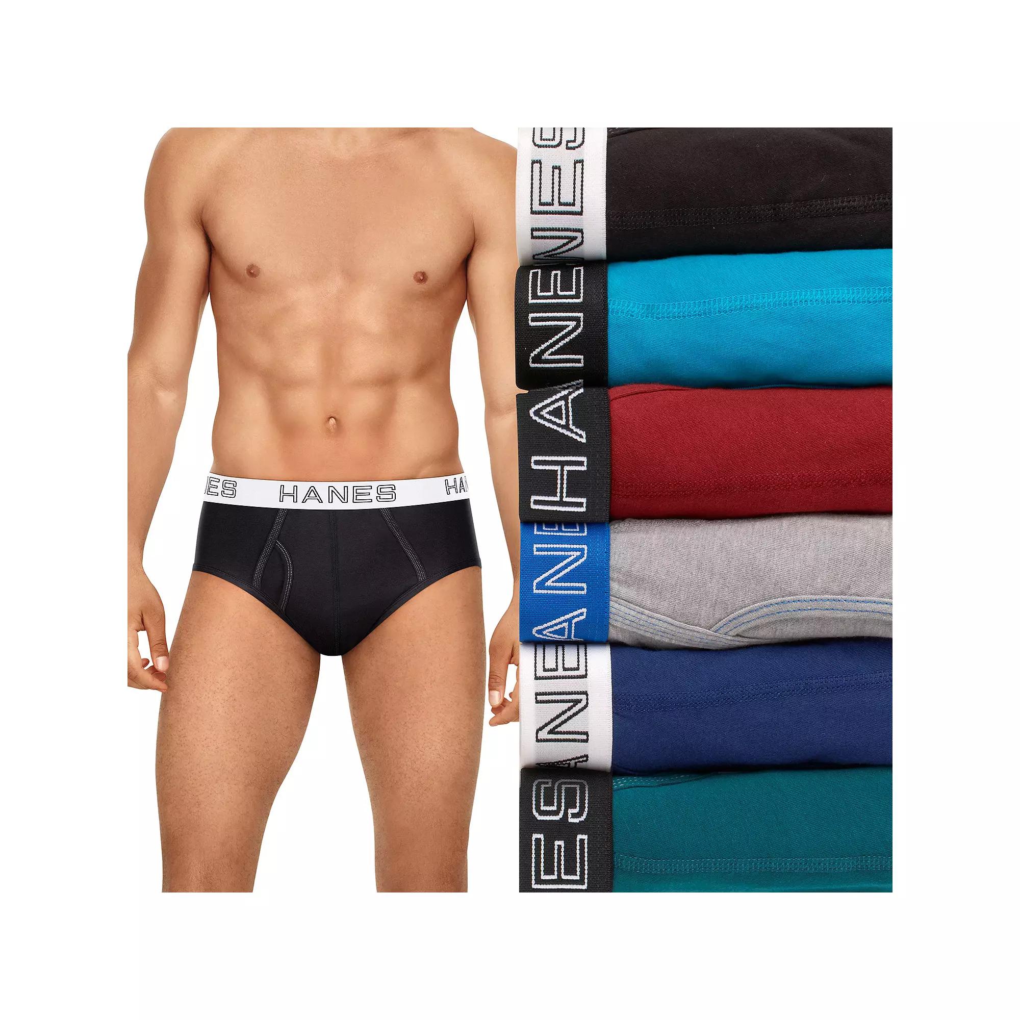 Men's Hanes® 6 Pack Ultimate Stretch Moisture Wicking Briefs Underwear,  Product Image