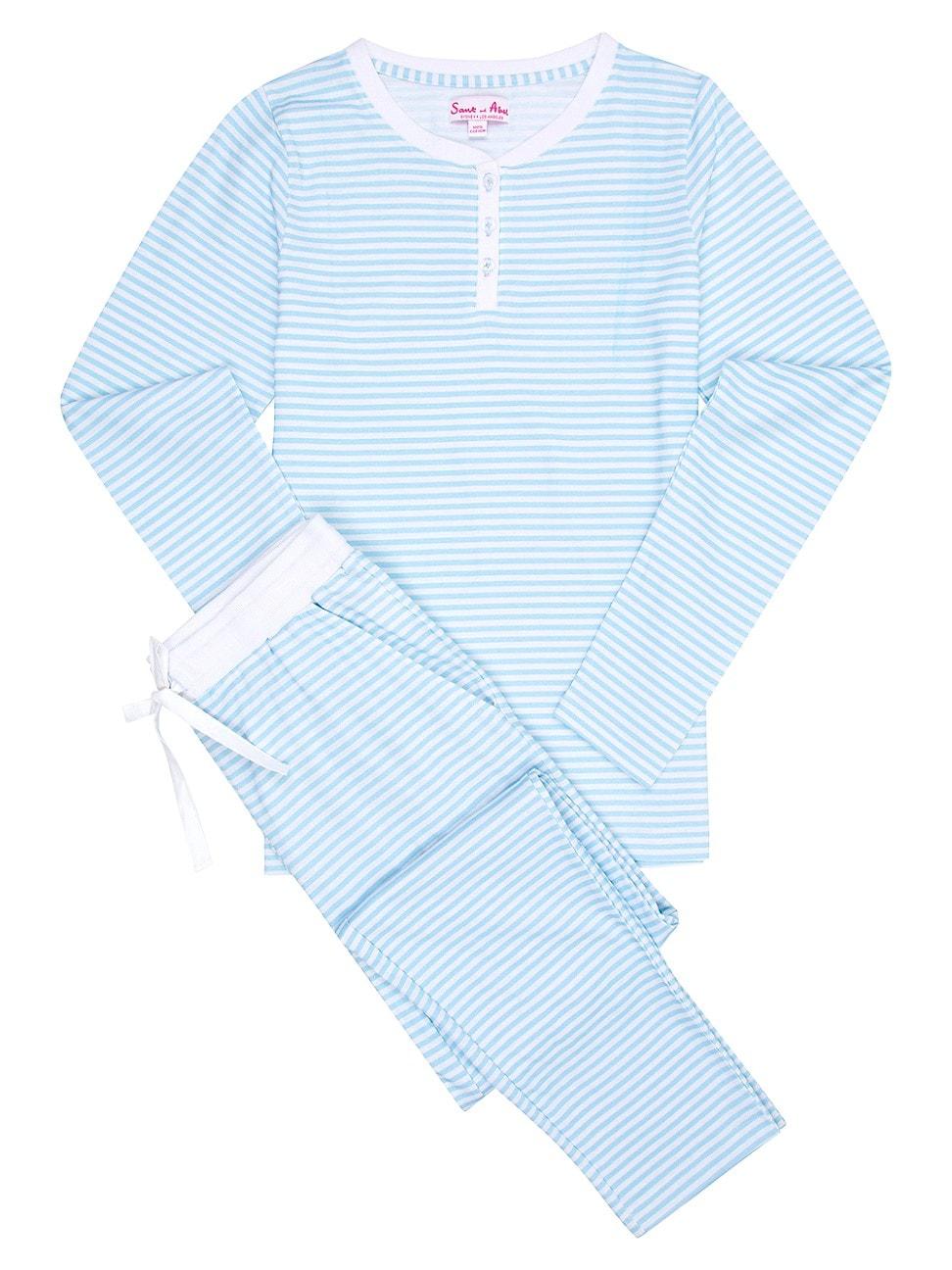 Womens Jersey Long Sleeve Pajama Set Product Image