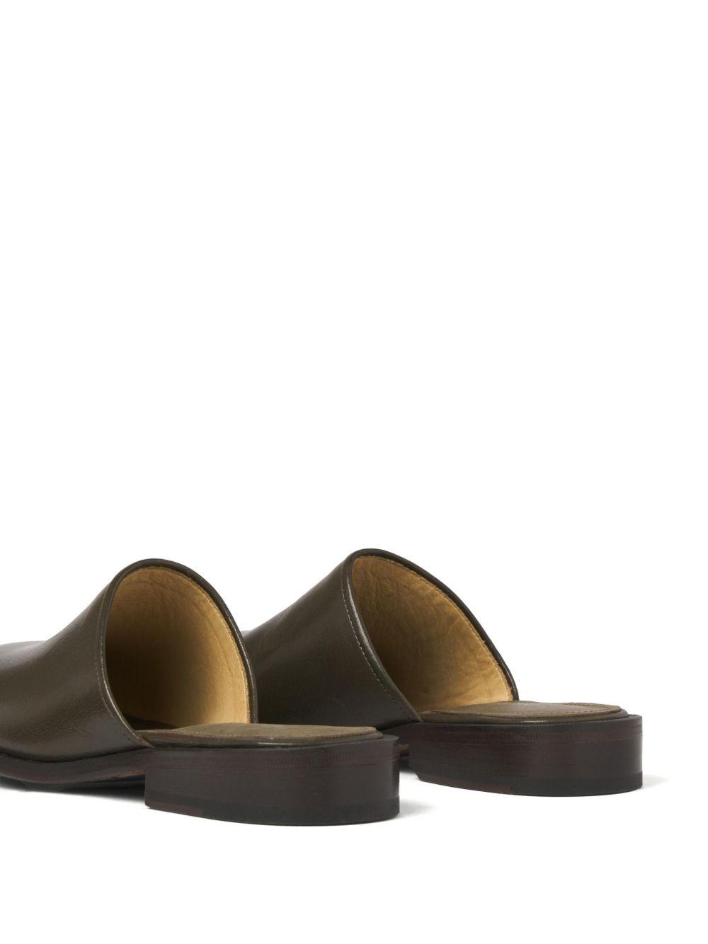 square-toe leather mules Product Image
