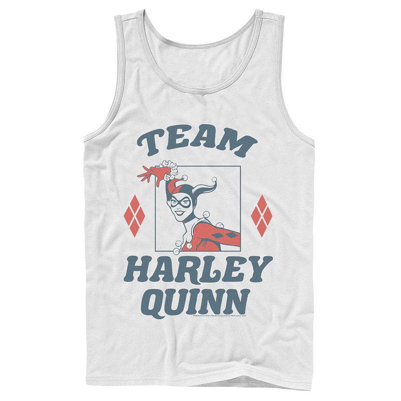 Men's Batman Team Harley Quinn Vintage Portrait Tank Top,  Product Image