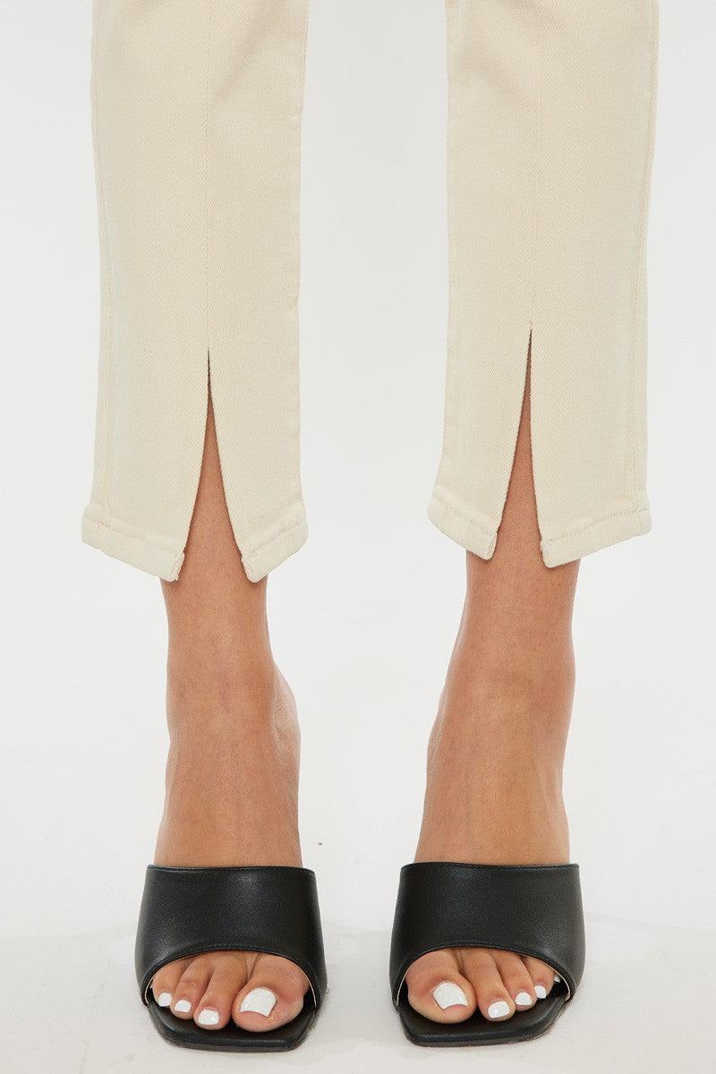 Mid Rise Skinny Straight Jeans Product Image